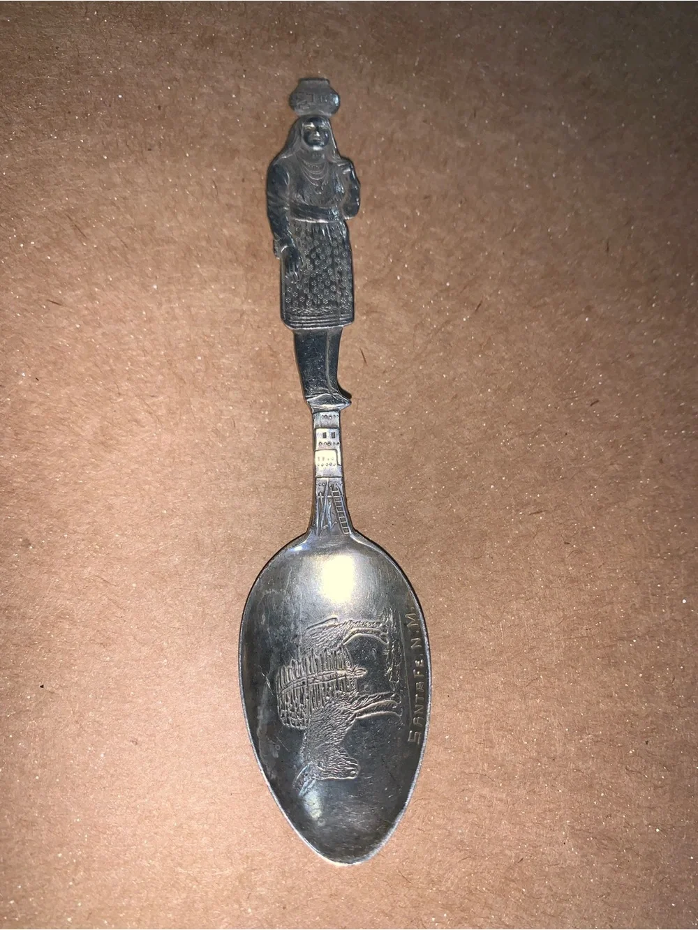 Vintage Sterling Silver Collectible souvenir Spoon Santa Fe NM